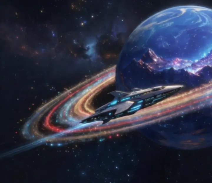Dynamická scéna planetární expedice v Honkai: Star Rail